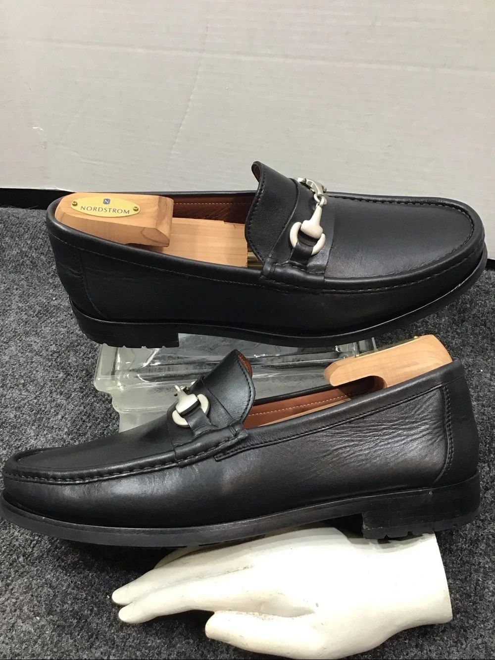 Allen Edmonds Arezzo Black Italian Leather Horsebit Slip-On Loafers 9.5